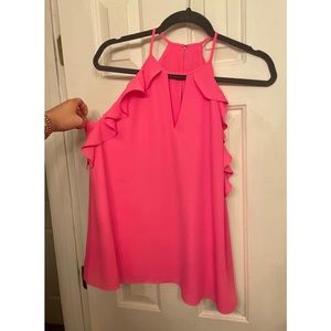 Hot Pink Ruffle Top